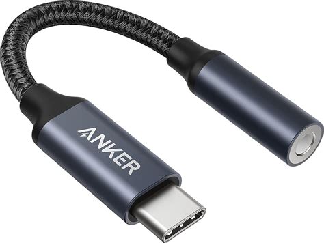 Anker USB C to 3.5mm Audio Adapter, Male to Female Nylon .